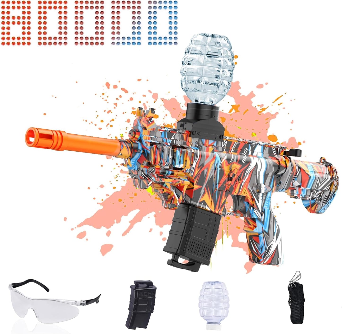 JANNIRESS Electric Gel Ball Blaster for Outdoor Team Games
