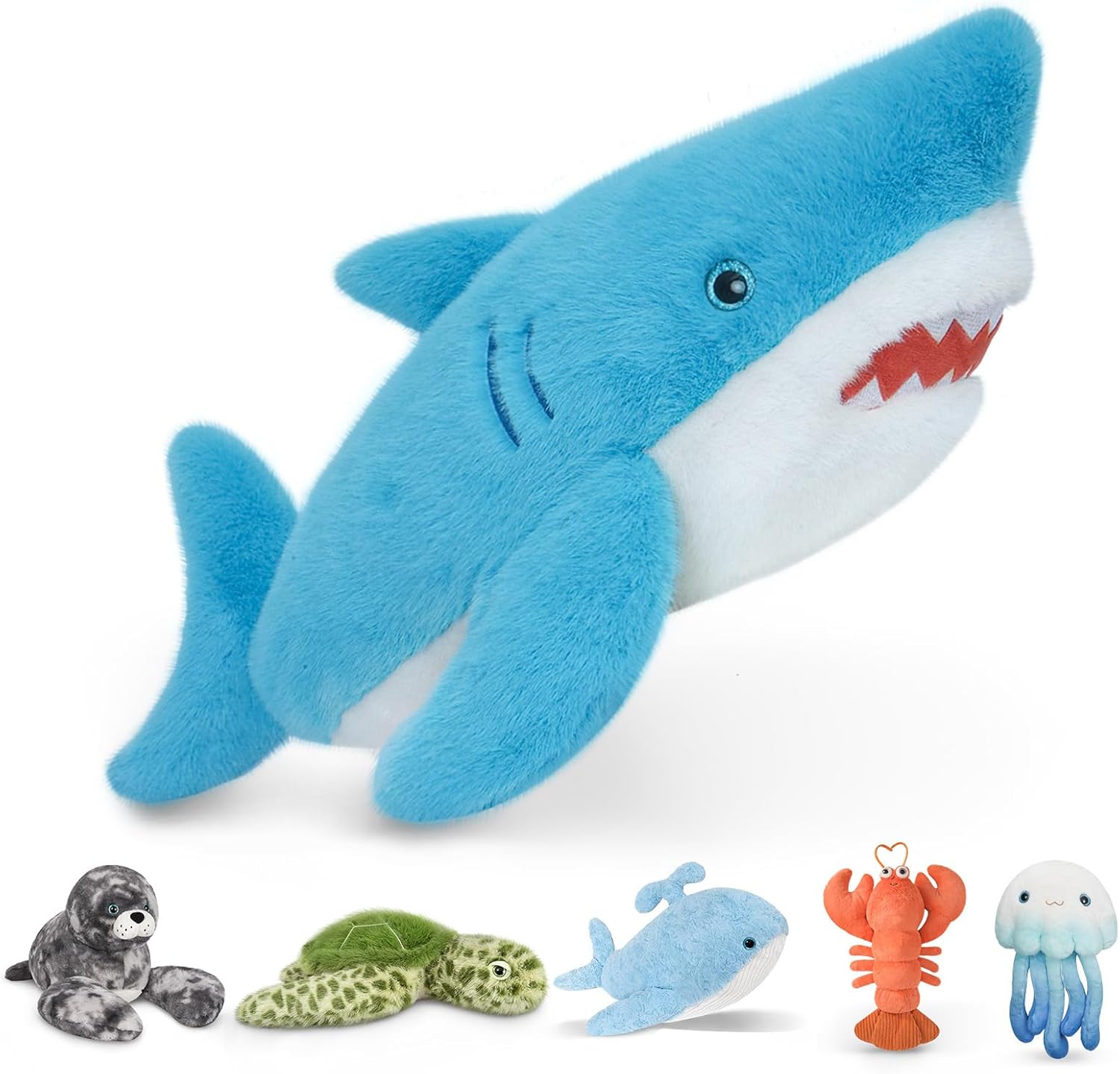 Niuniu Daddy 23in Weighted Shark Plush Animal for All Ages
