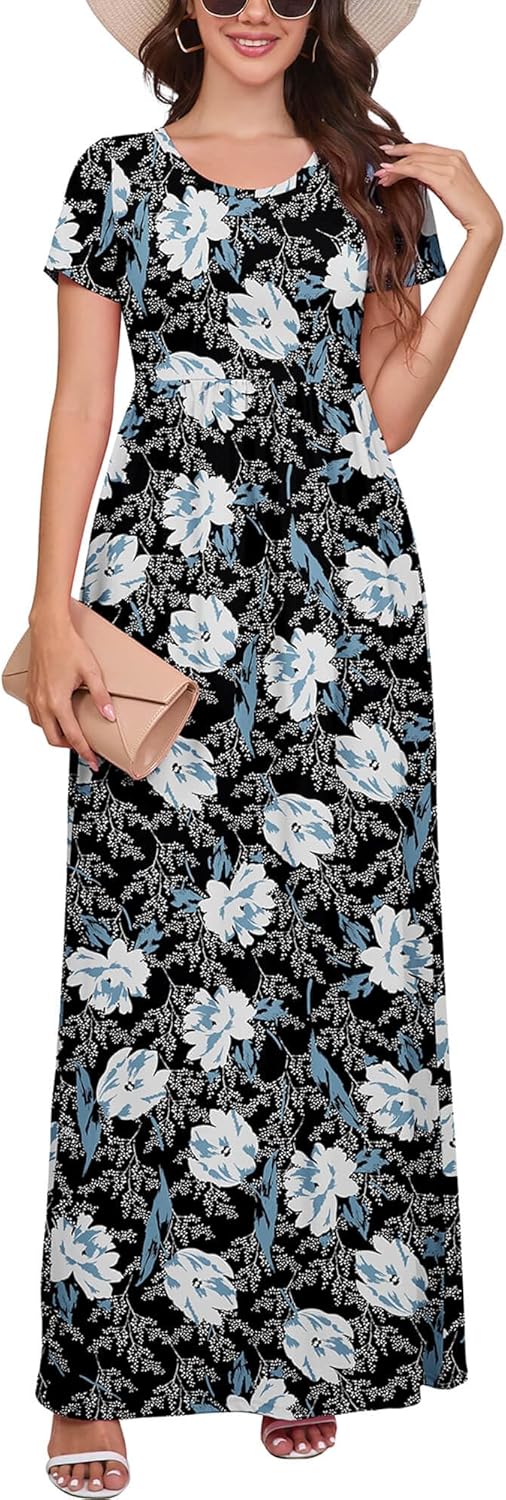 DEARCASE Maxi Dress for Women with Pockets - Casual Elegance