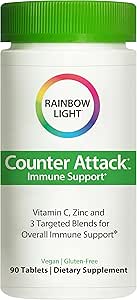 Rainbow Light Immune Support with Vitamin C & Zinc for Wellness