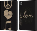 iPad Pro 12.9 Leather Wallet Case - Peace and Love Music Design