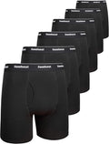 Men's 6-Pack Boxer Briefs - Soft Breathable Open Fly Fit