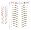 5 Pack Eyebrow Tattoos Ash Brown - Natural Hair Like Strokes