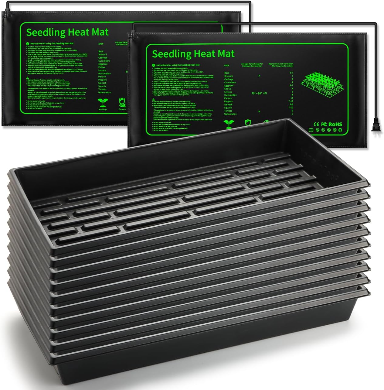 Fast Germination: Seed Starter Kit with Heat Mats