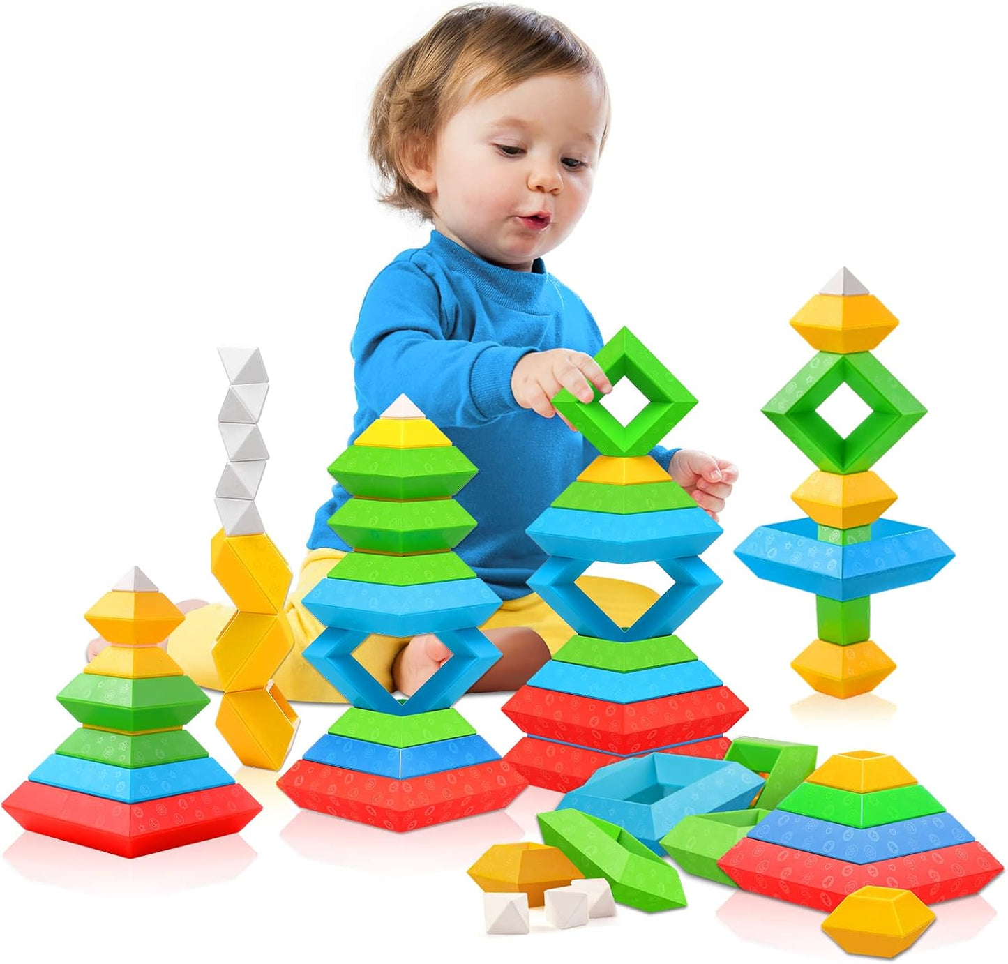 30Pcs Montessori Building Blocks: STEM Learning Fun!