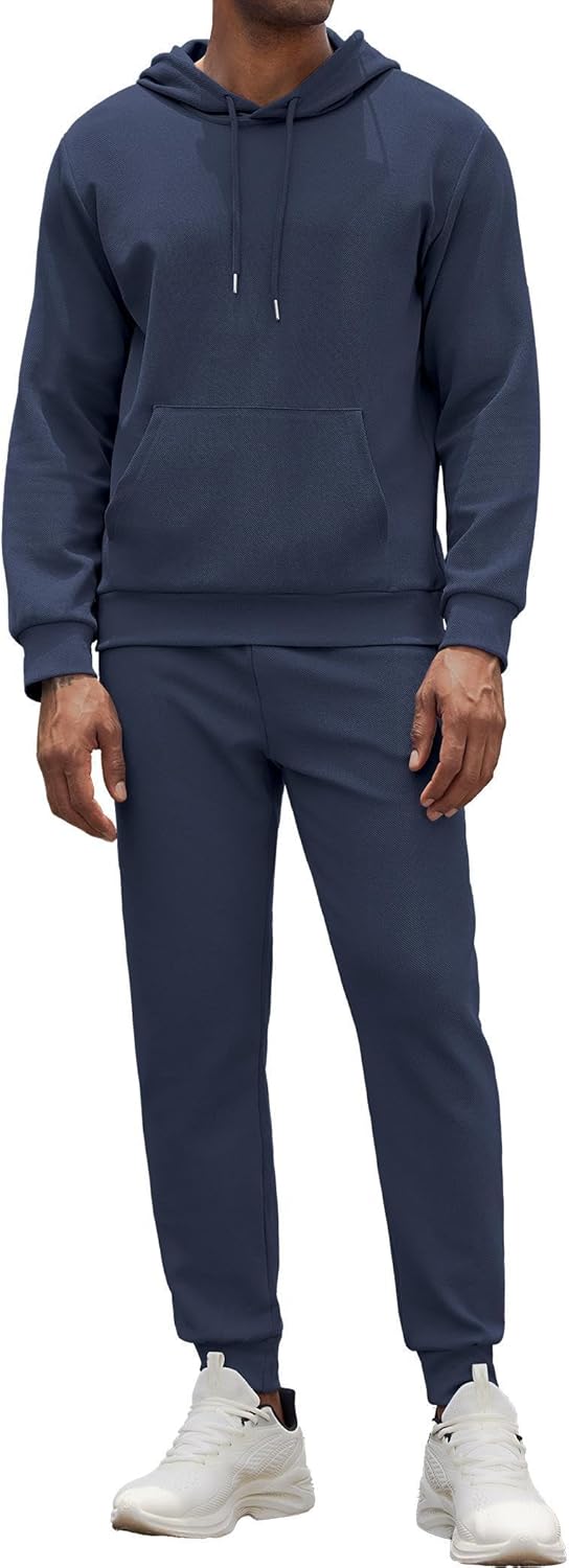 COOFANDY Men's Tracksuit 2 Piece Hooded Athletic Sweatsuit Set