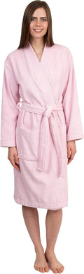 TowelSelections Womens Robe Knee Length Cotton Kimono - Soft