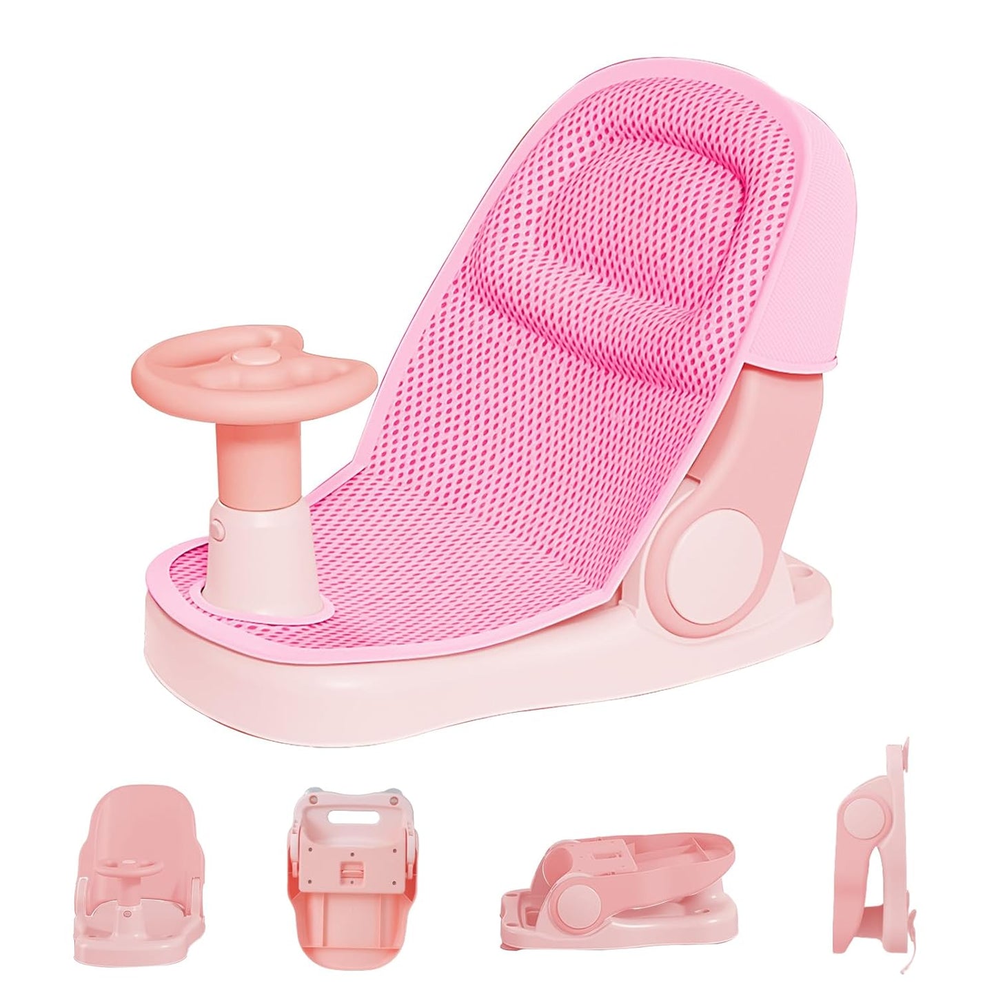 Baby Bath Seat with Adjustable Backrest for Infants 6-36 Months