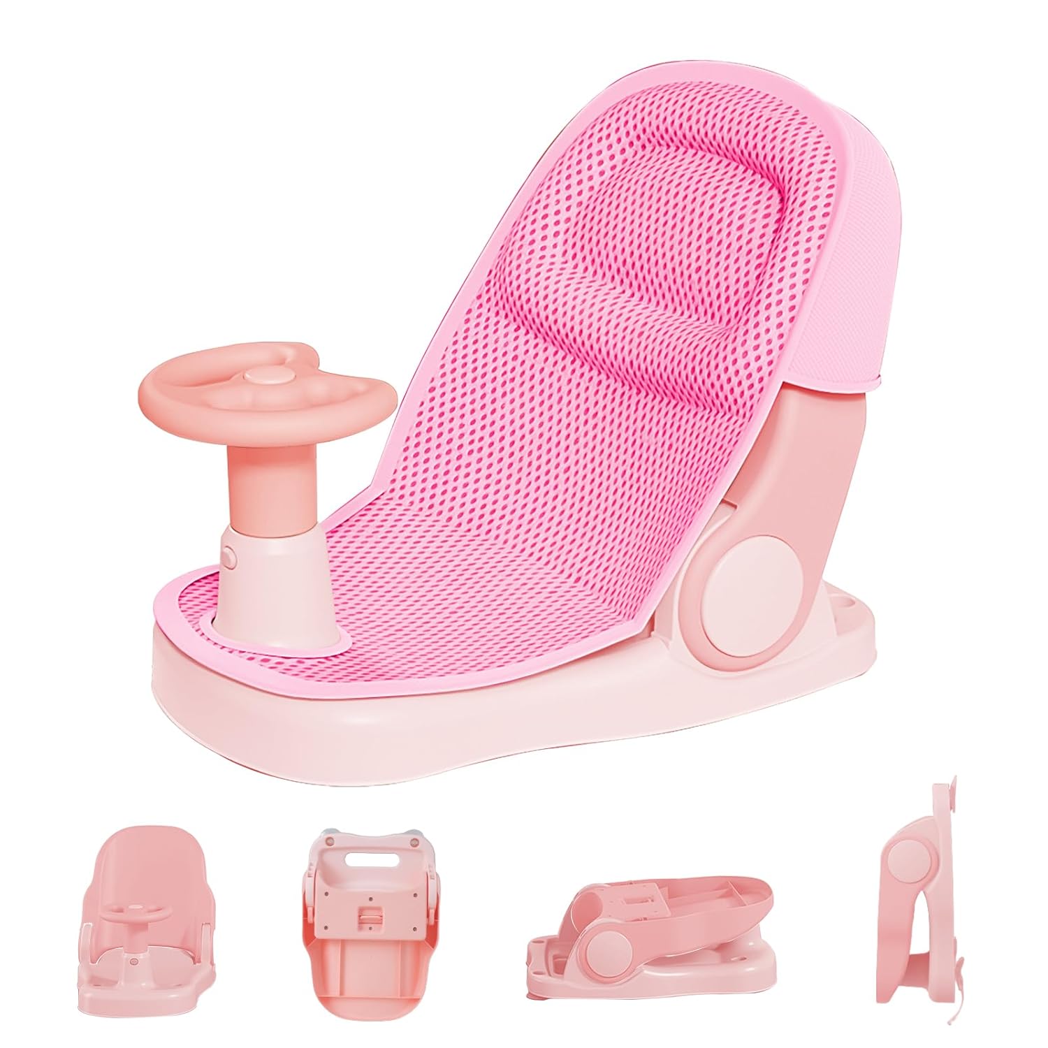 Baby Bath Seat with Adjustable Backrest for Infants 6-36 Months