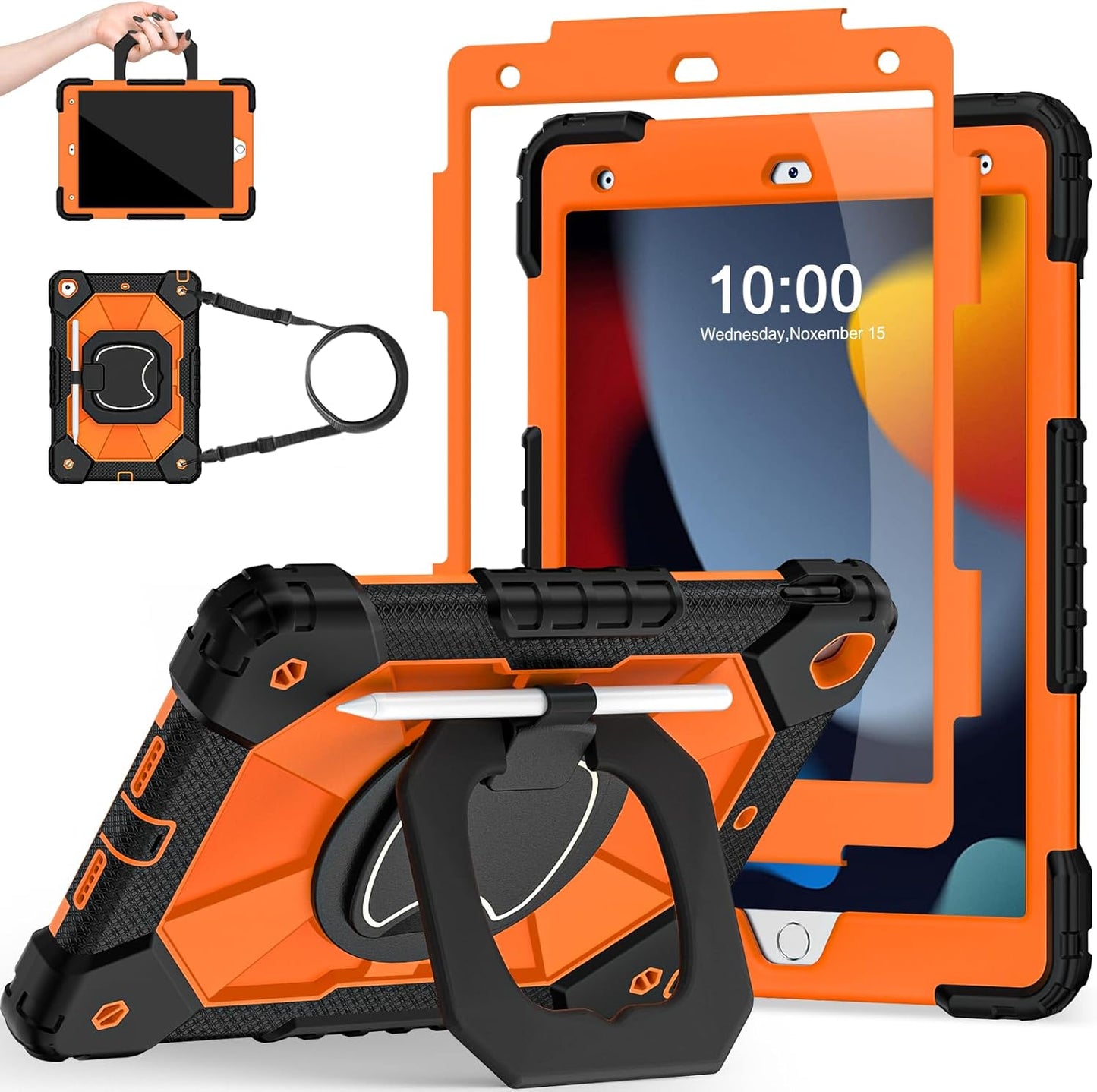 iPad 9th Generation Case with 360 Rotating Stand and Protection