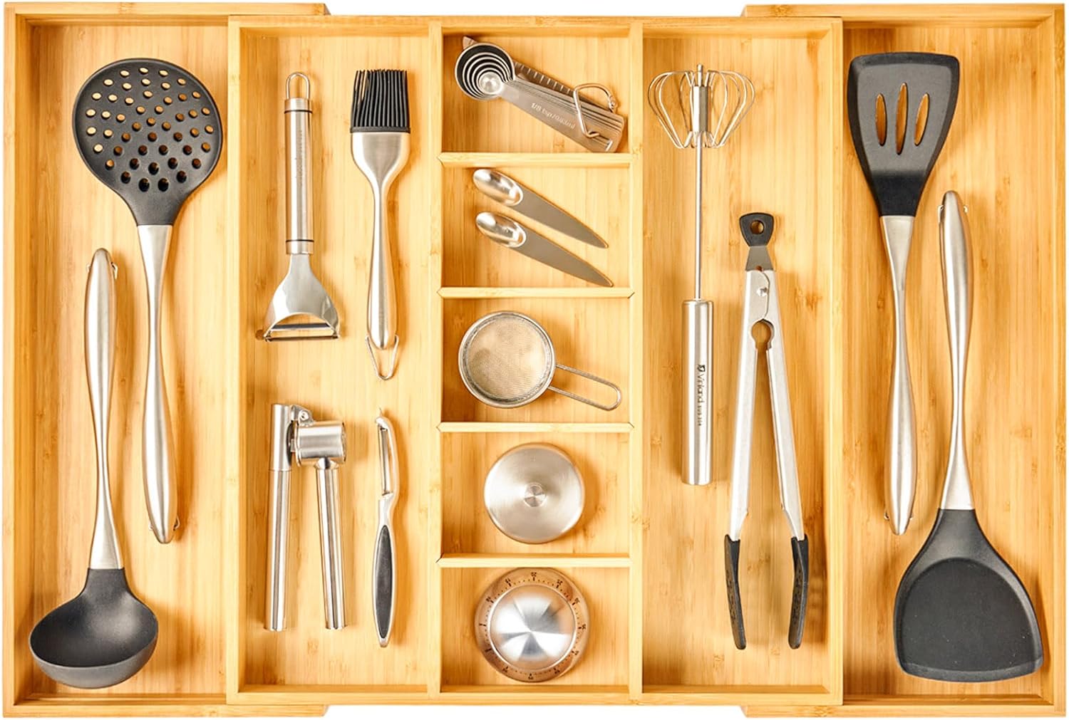 Umilife Extra Large Expandable Kitchen Drawer Organizer for Utensils