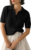 Imily Bela Women's Short Sleeve Sweater for Effortless Casual Style