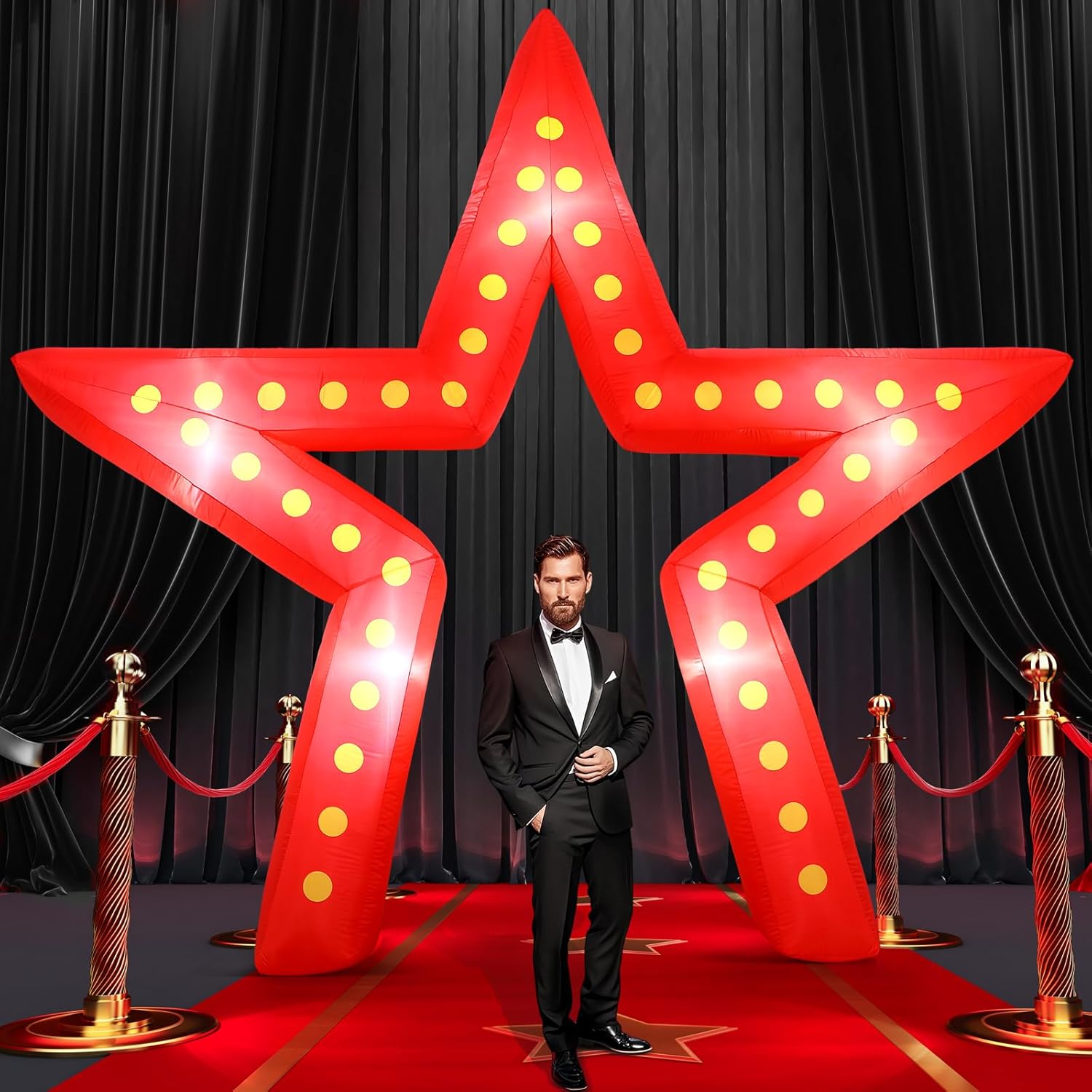 Inflatable Large Blow Up Star Sign for Movie Night Parties