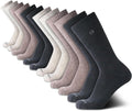 Crew Socks for Men 12 Pack - Soft Stretch Breathable Athletic Socks