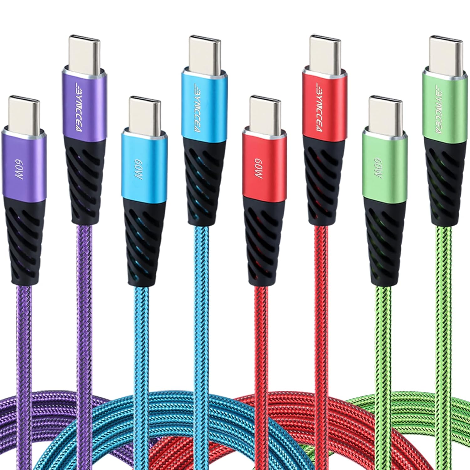 Fast Charge with Bynccca 10ft Type C Cable 4-Pack