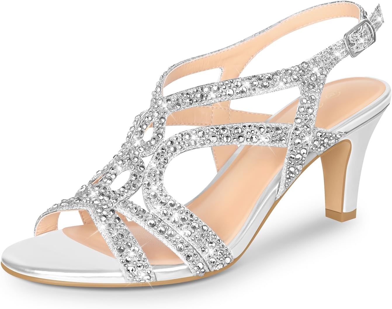 PIZZ ANNU Women's Amelia Heels Sandals for Party Wedding Events