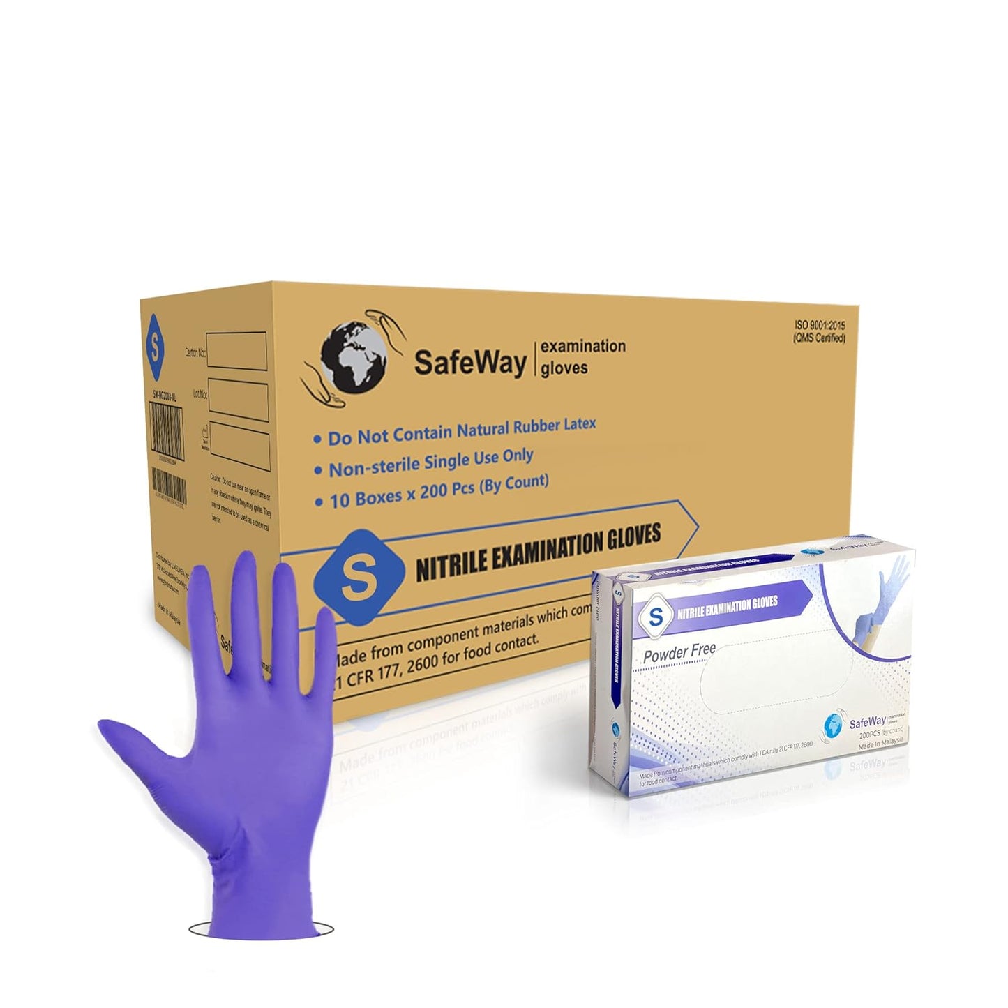 Safeway Nitrile Exam Gloves: Durable & Hypoallergenic