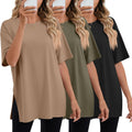 Oversized Gym T Shirts Women 3 Pack - Casual Baggy Crewneck