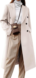 Long Wool Coats Double Breasted Trench Coat Peacoat - Classic Fall