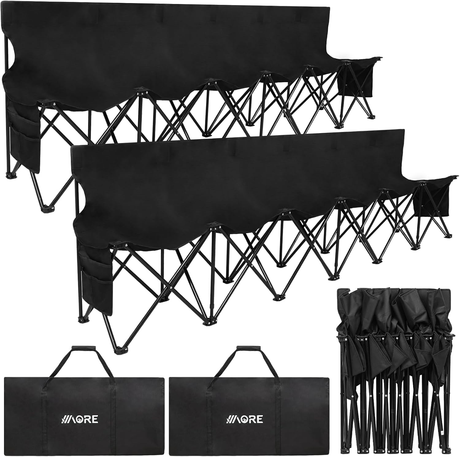 1MORE Soccer Bench - Portable Folding Team Bench for Events