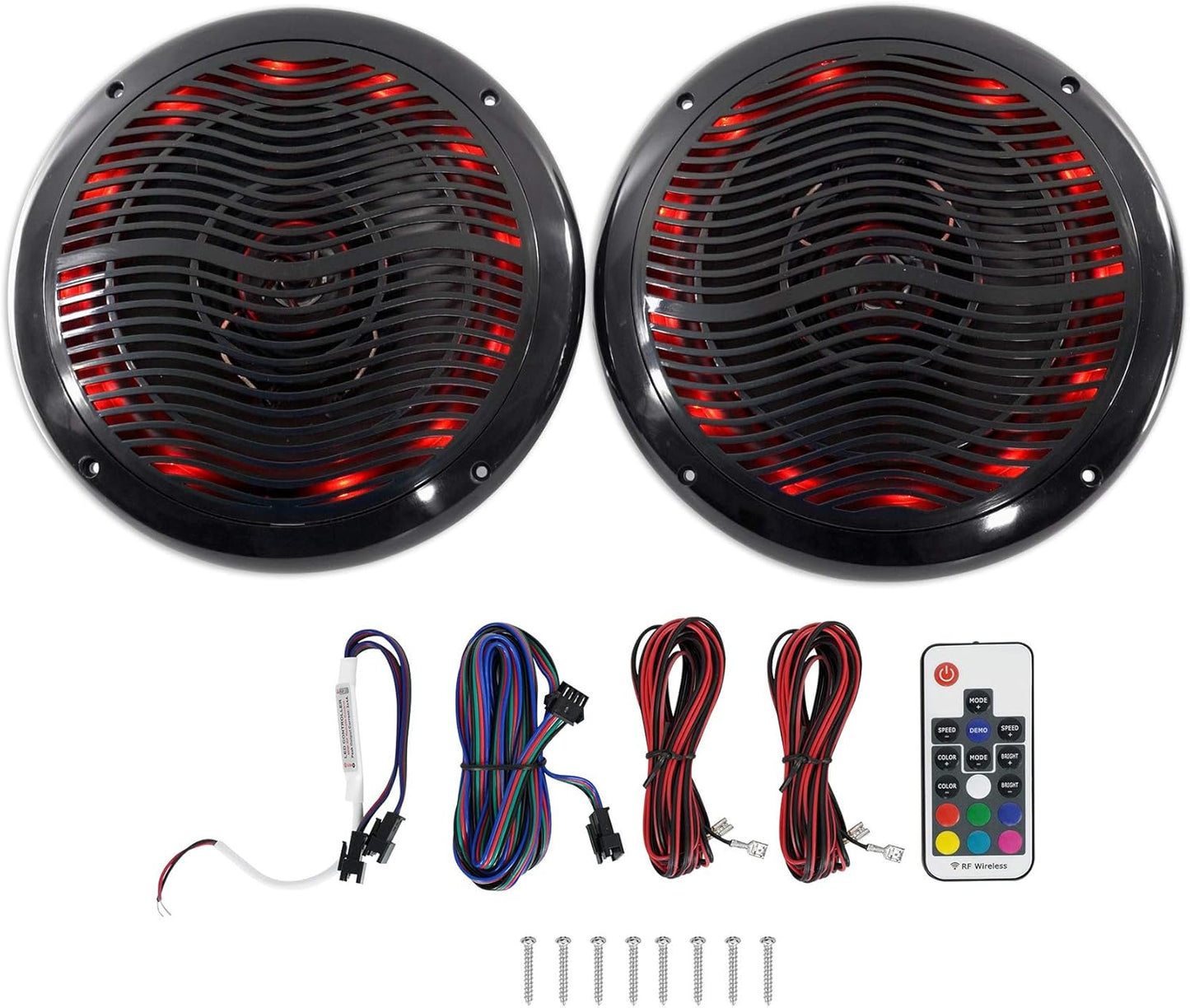 800W Marine Speakers with Multi Color LED