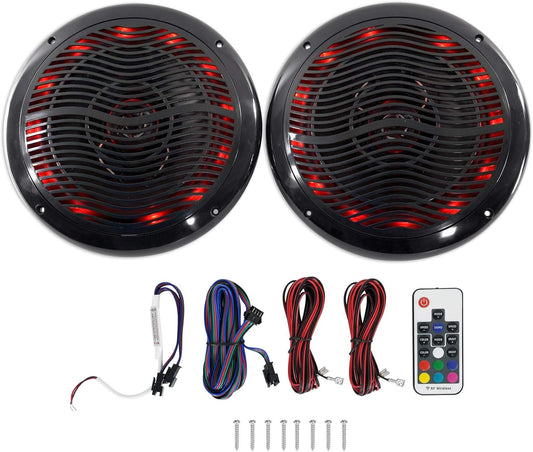 800W Marine Speakers with Multi Color LED