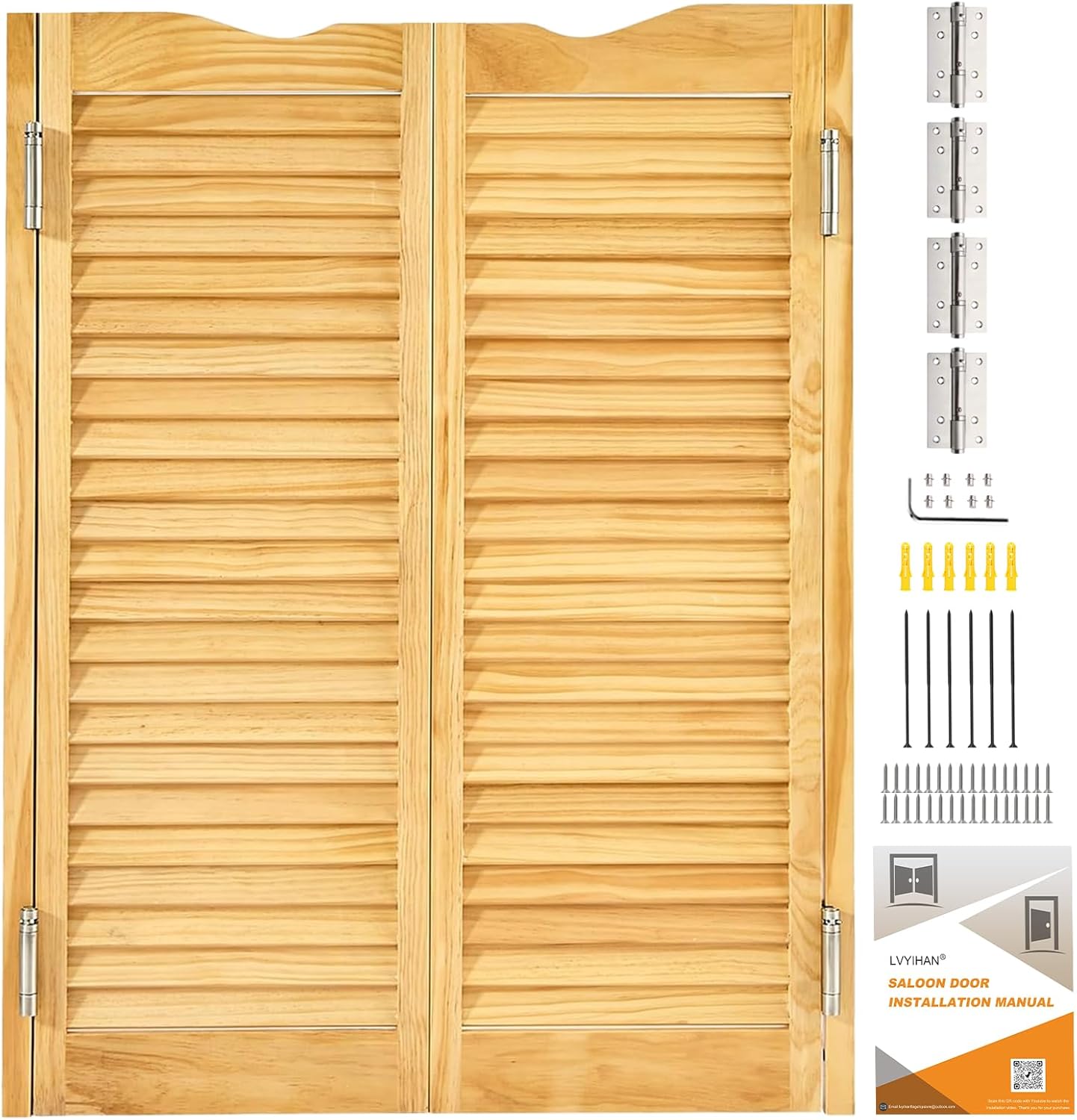 Saloon Swinging Doors for Bar Kitchen Decor - Heavy Duty Wood