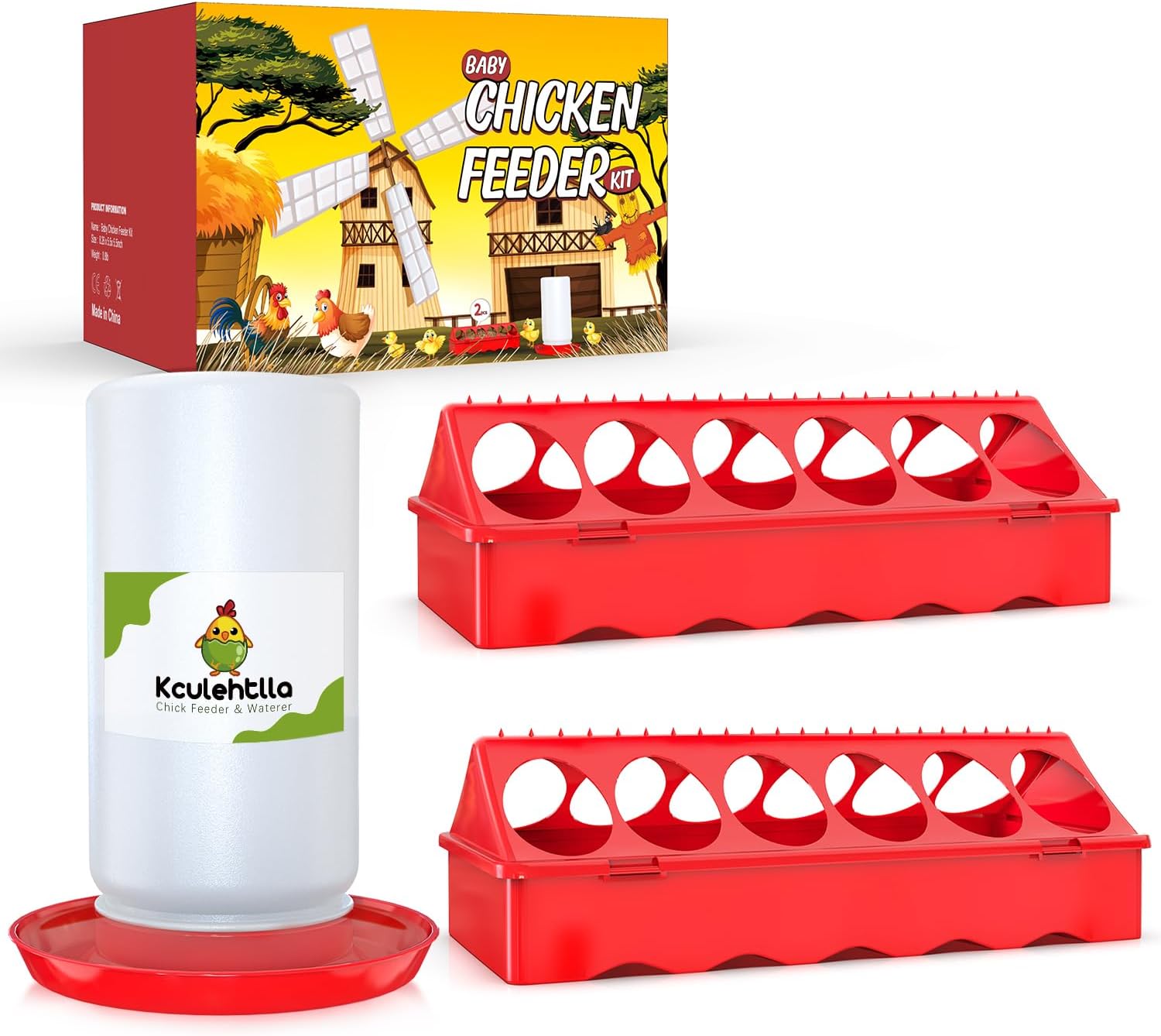 No Waste Baby Chick Feeder and Waterer Kit