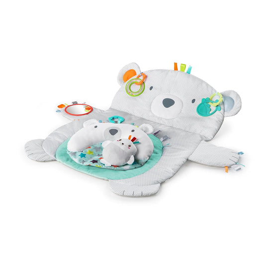 Bright Starts Tummy Time Mat - Supportive Prop for Playful Polar Bear Fun