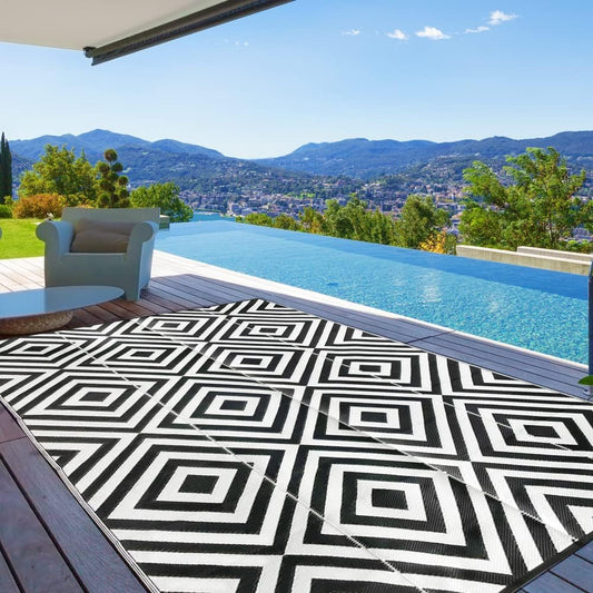 Pcinfuns Plastic Straw Rug 6ftx9ft Waterproof Outdoor Mat