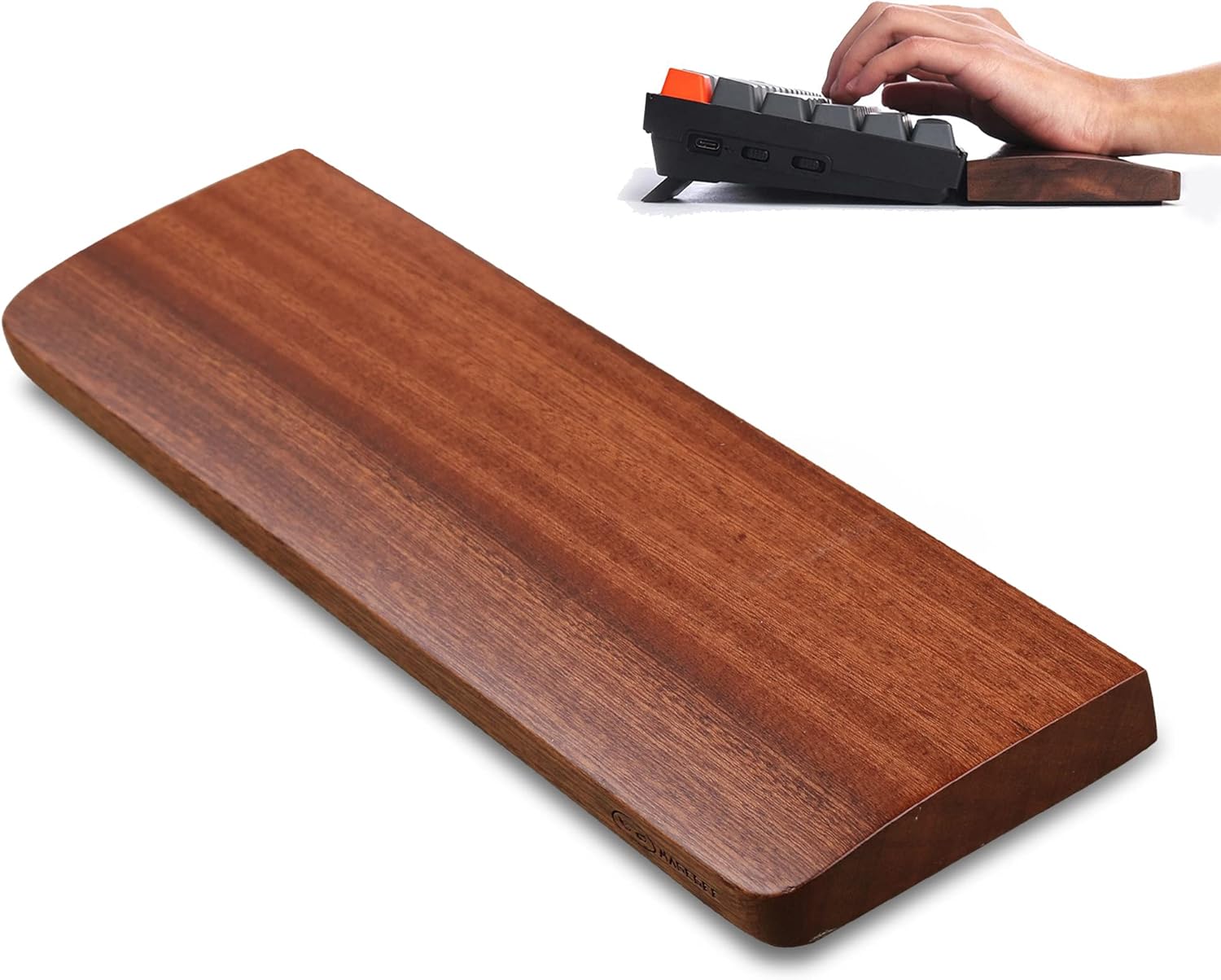 Black Walnut Wooden Wrist Rest: Non-Slip Ergonomic Support