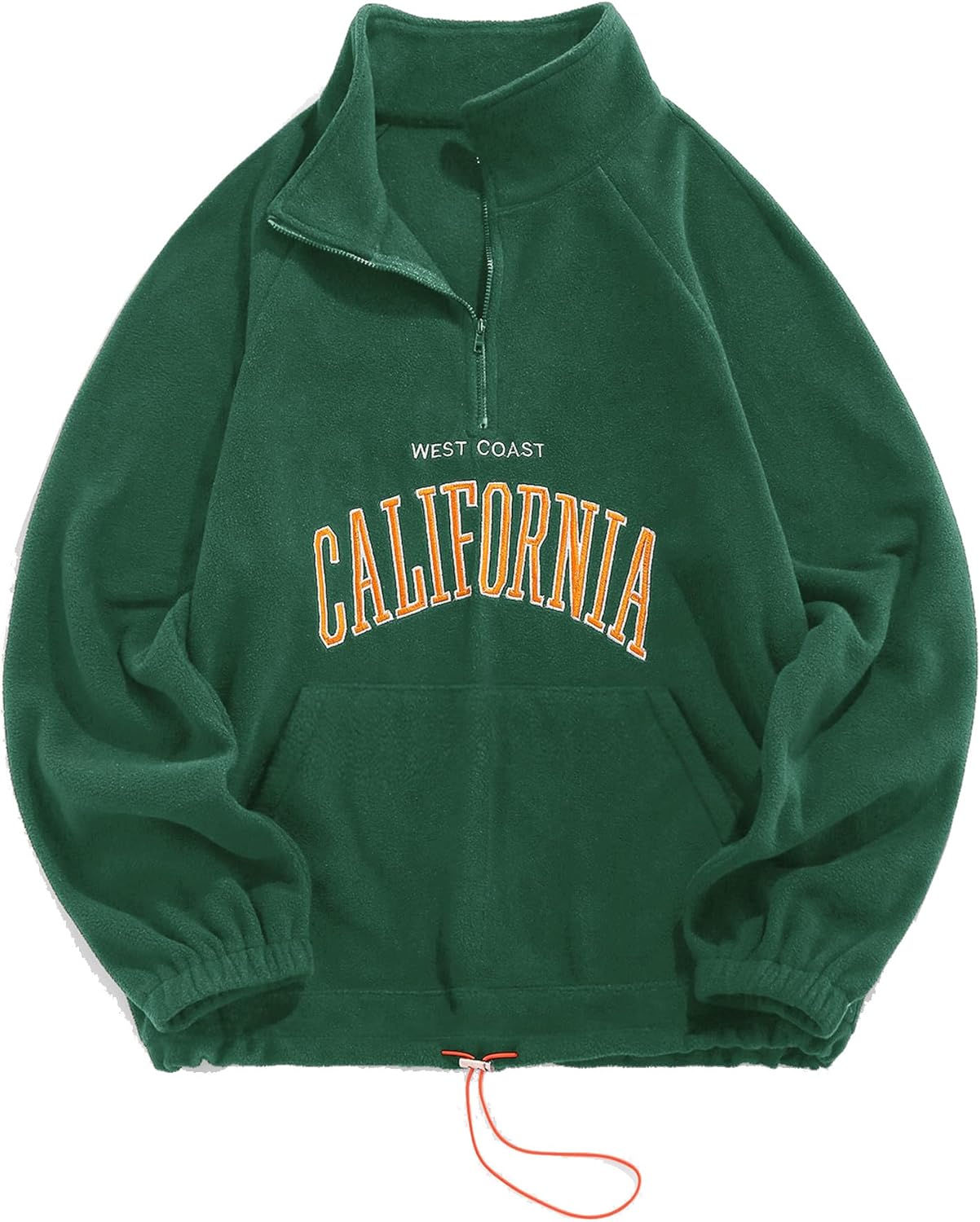 ZAFUL Vintage Quarter Zip Fleece Sweatshirt