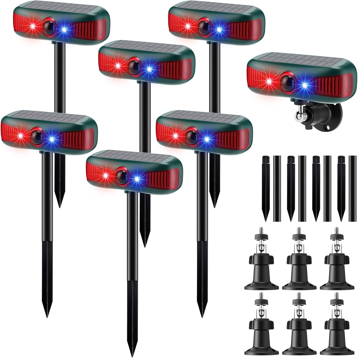 Qualirey Solar Outdoor Alarm Motion Sensor 129dB Security Siren