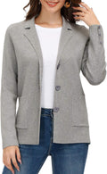 Women's Long Sleeve Casual Blazer Work Office Business Jacket KANCY
