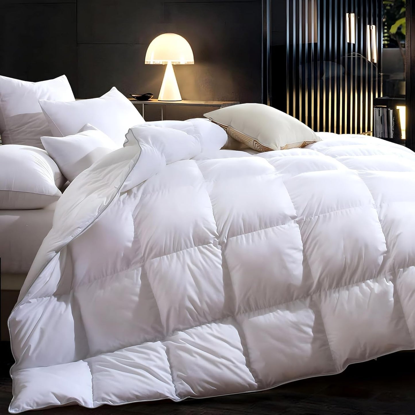 3D Baffle Box Real Down Comforter for Cozy All-Season Sleep