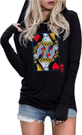 Women's Valentine's Day Funny Love Heart Cotton Blend Hoodie - Soft