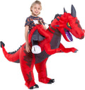 HSCTEK Inflatable Ride on Kids Dragon Costume - Fun, Easy Setup