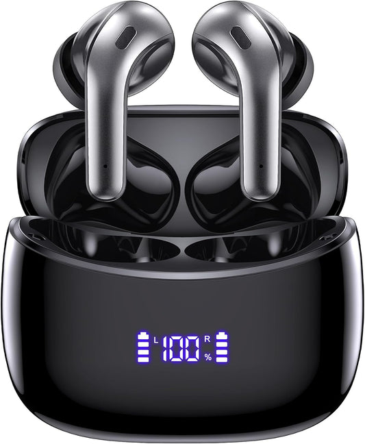Bluetooth 5.3 Headphones Wireless Earbuds with 60Hrs Playback
