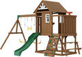 VEVOR Wooden Swing Set 9 in 1 Backyard Playset - Large Fort Play