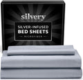 Silver-Infused Bed Sheets Set Twin - Gray, Temperature-Regulating