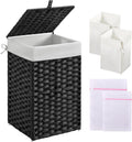 Greenstell Laundry Hamper with Lid 60L - Two Removable Liners