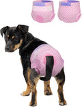 Pet Soft Dog Diapers Female Small Pink Plaid - Disposable 36ct