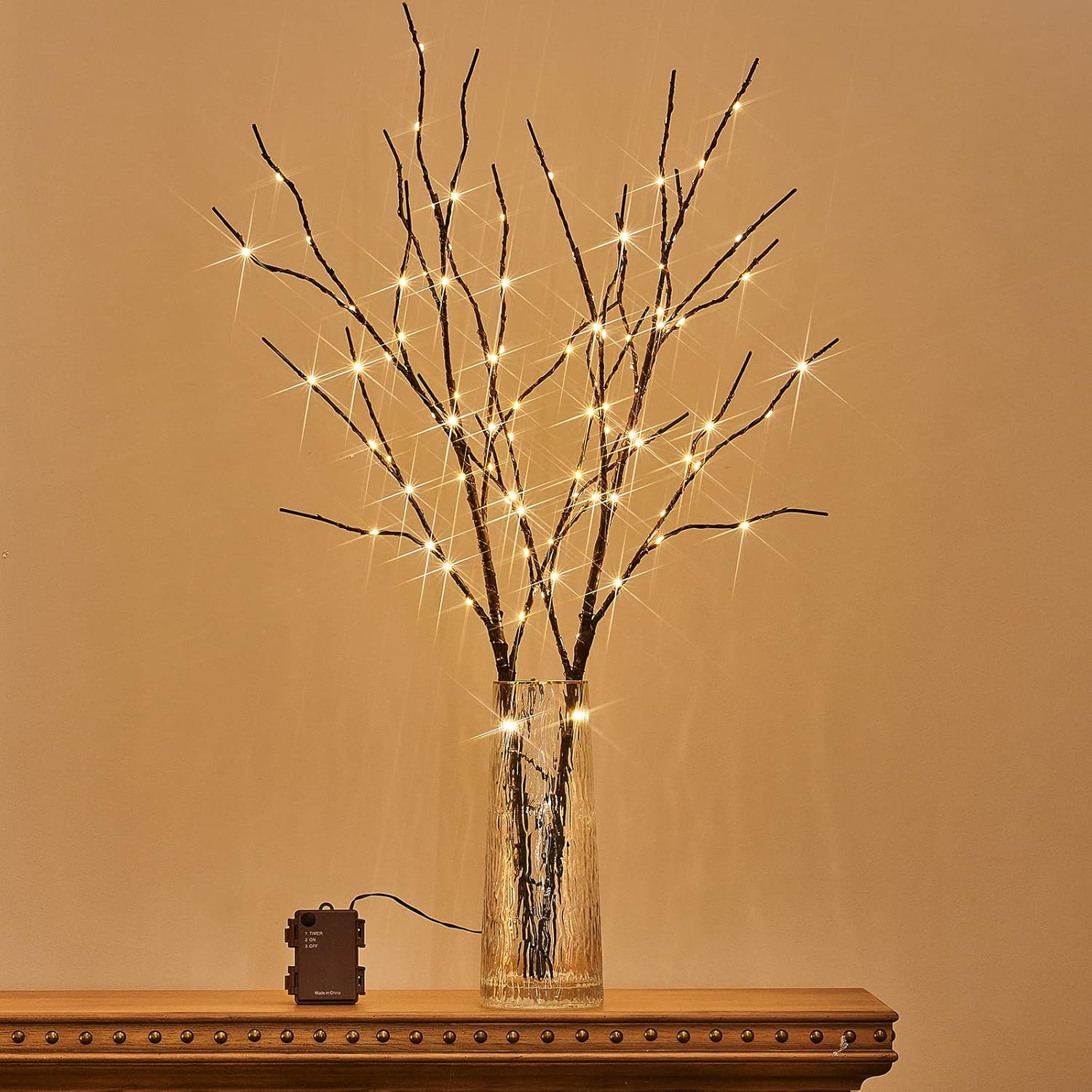 Lighted Brown Branches 32IN 100 LED with Timer for Home Decor