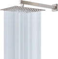 HarJue 10ft Square Rain Shower Head with 16ft Arm - High Pressure