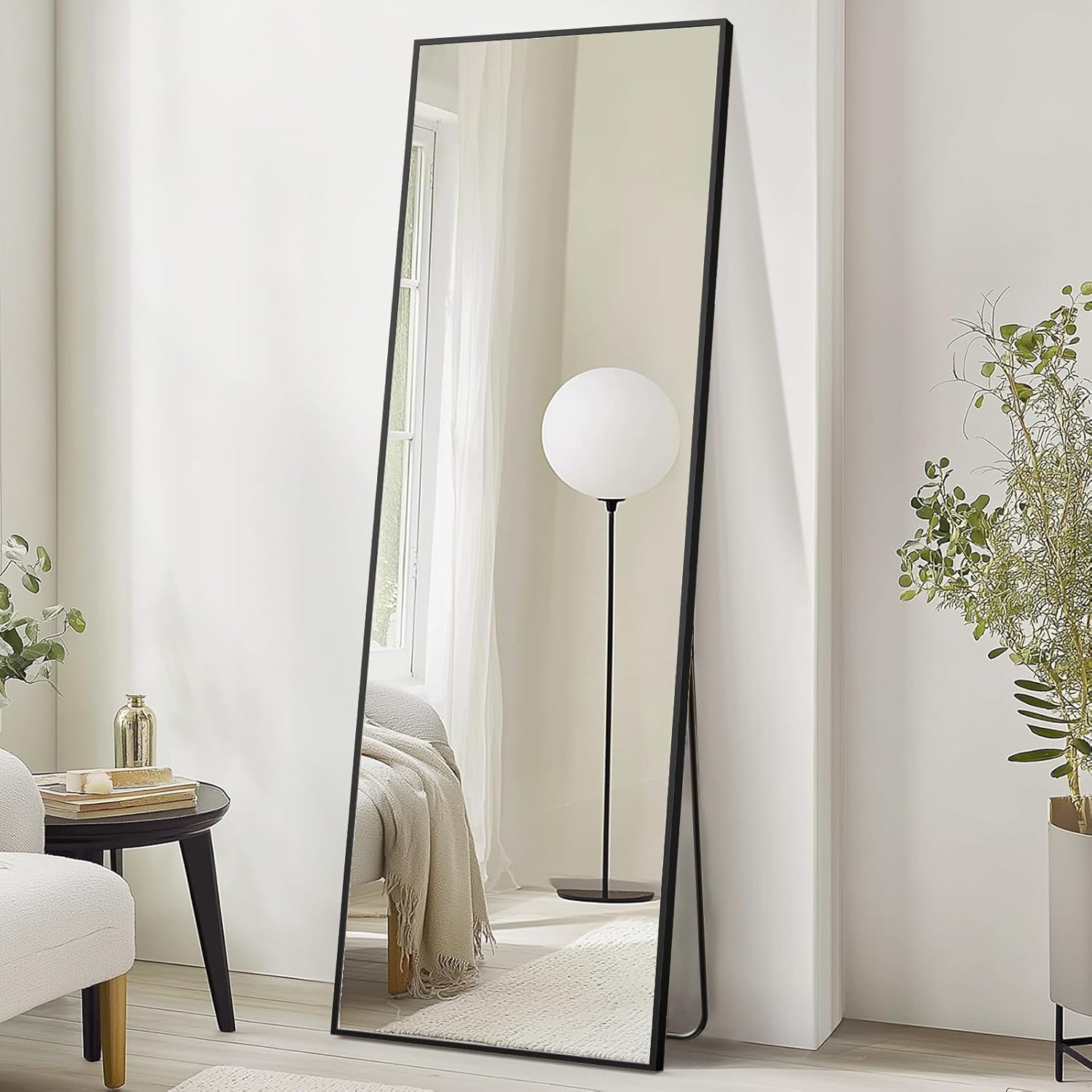 DUMOS Full Length Mirror with Stand for Modern Home Decor