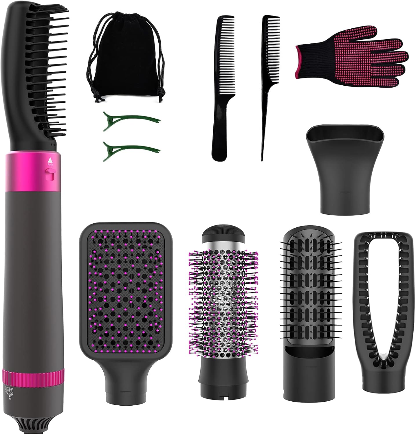 5-in-1 Styling Hot Air Brush - Detachable Bristles for Versatile Styling