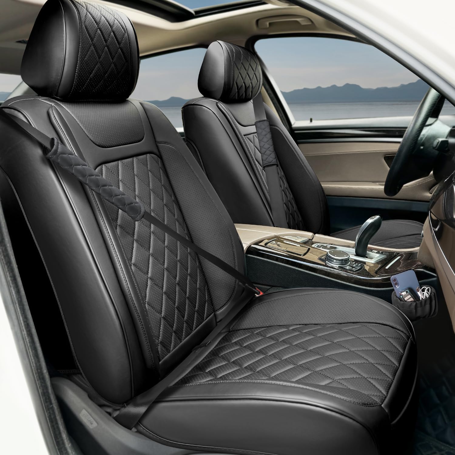 Luxury Leather Front Car Seat Covers for Ultimate Comfort