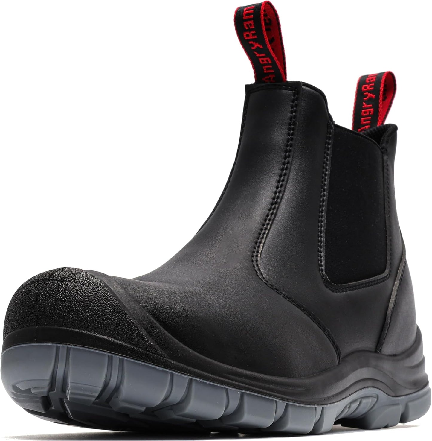 Steel Toe Slip on Work Boots for Men - Comfortable Safety Shoes
