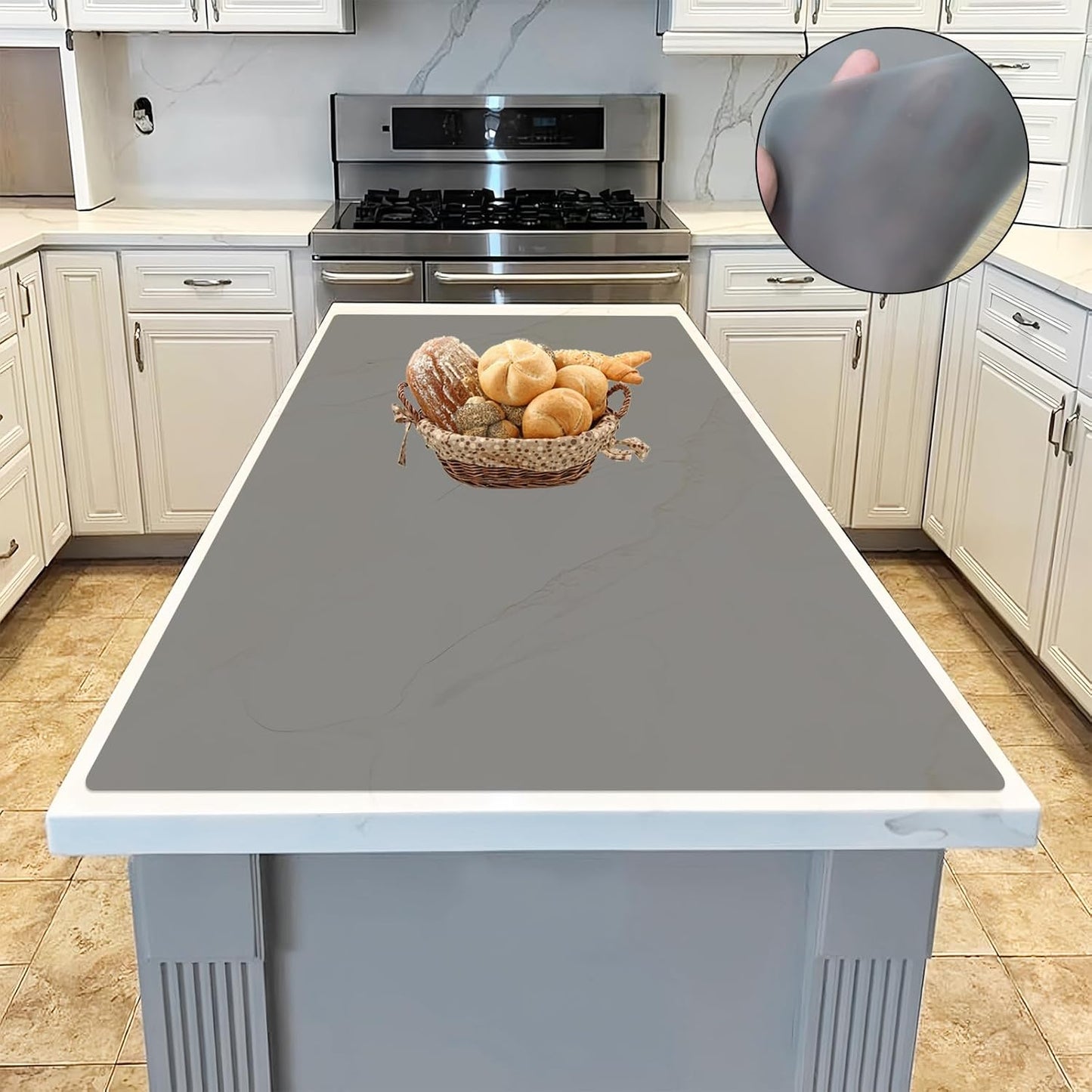 Extra Large Silicone Kitchen Counter Mat for Heat Resistance
