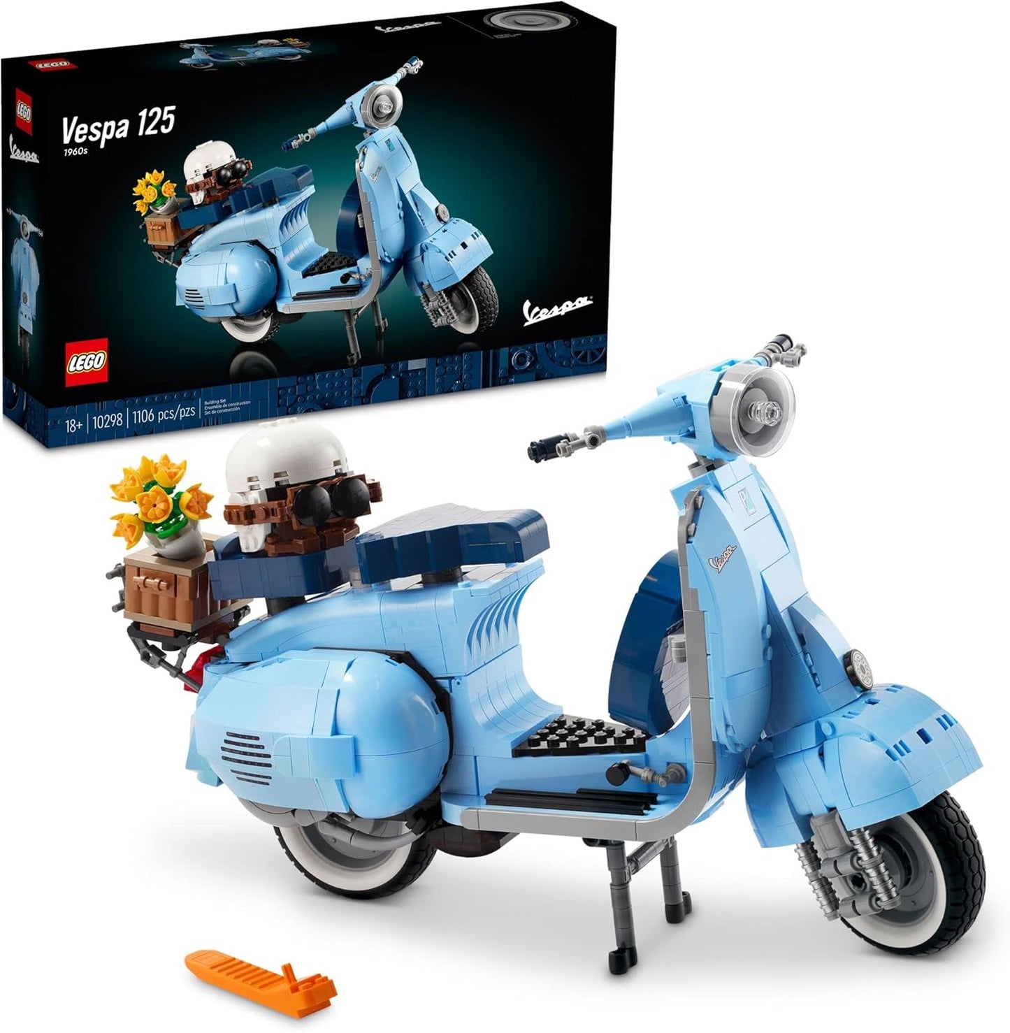 LEGO Vespa 125 Model - Vintage DIY Craft Kit - Gift Idea - 10298